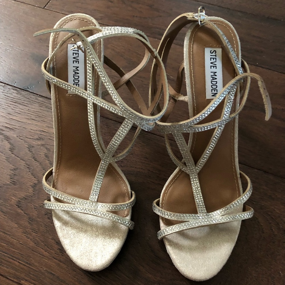 Steve Madden Kellie Champagne Evening Heels